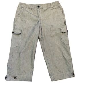 IZOD Pinstripe Cargo Capri‎ Pants